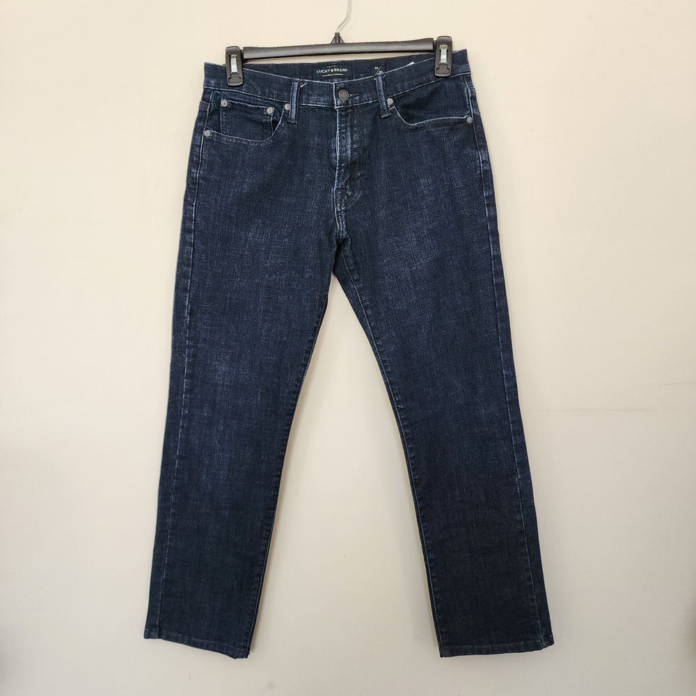 Lucky Brand 221 Straight Leg Jeans Dark Wash Indigo Blue Mens 32x30